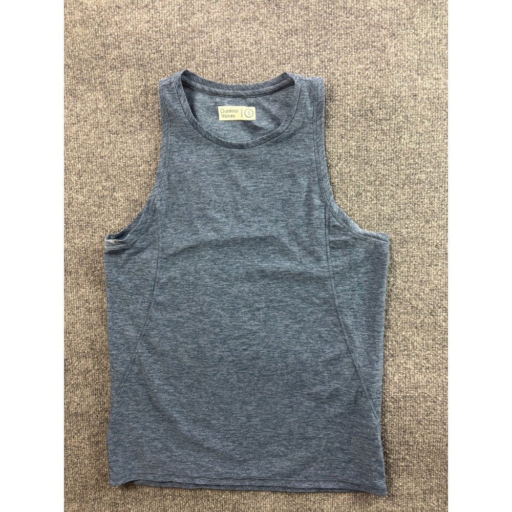 Outdoor Voices Tank Top Womens S Blue Heathered Activewear Sleeveless